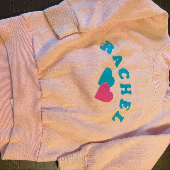 1980’s Little Girl Cabbage Patch Pink Sweatshirt Custom “Rachel” Iron On - Picture 14 of 15